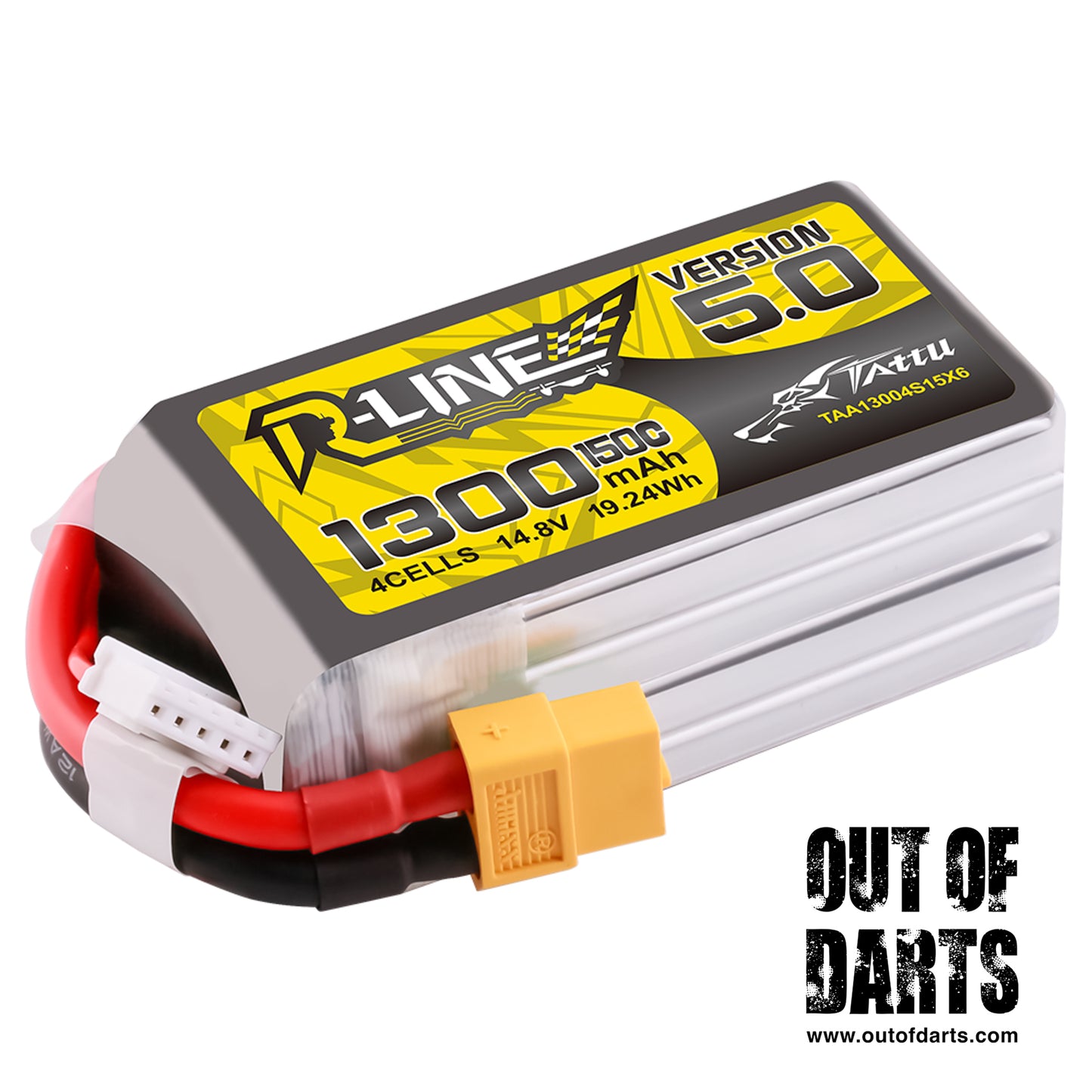 Tattu R-line 1300mAh 4S 150C LiPo (XT60) For Vesper