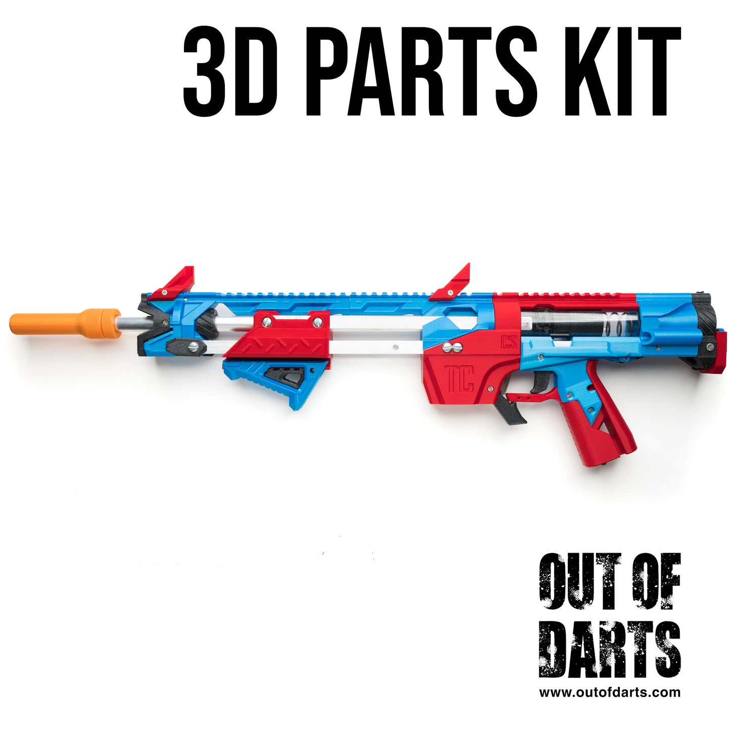 Talon Claw 4 - 3D Red OOD Blue Parts + Hardware