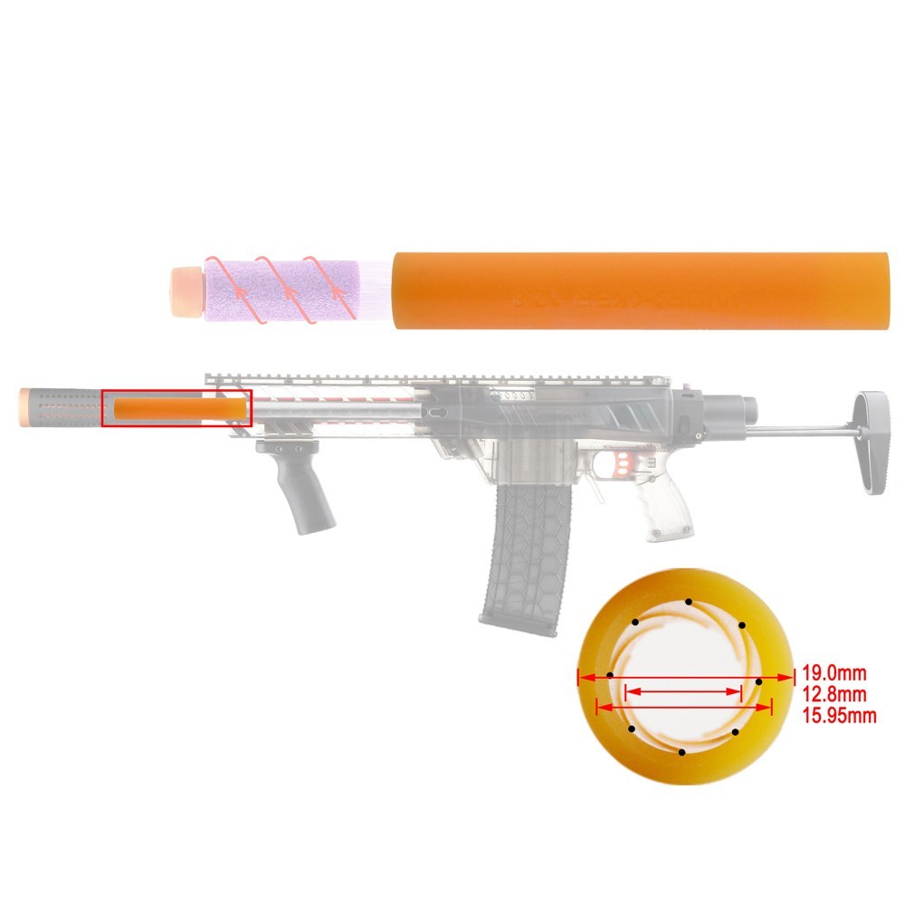 Worker 8 Lines Scar Barrel Tube for Short Darts (Retaliator / Prophecy)