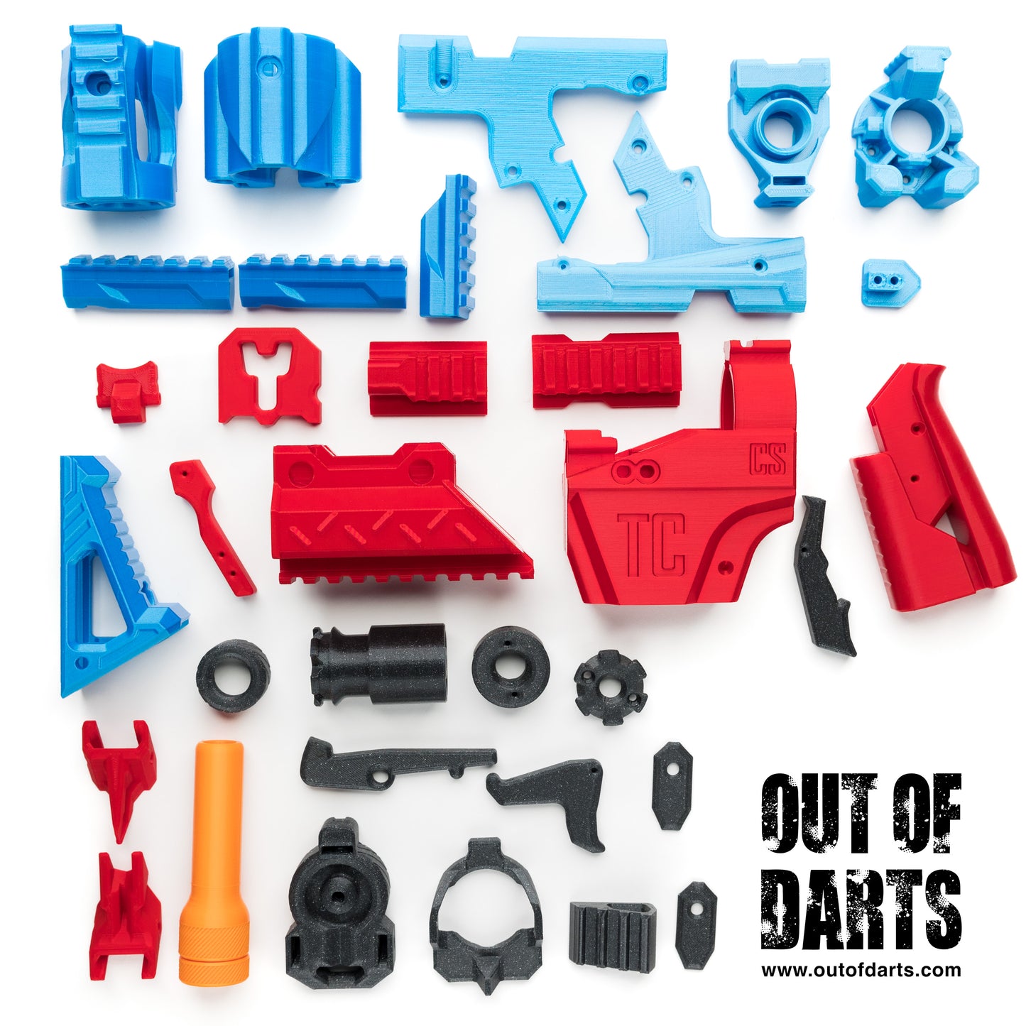 Talon Claw 4 - 3D Red OOD Blue Parts + Hardware
