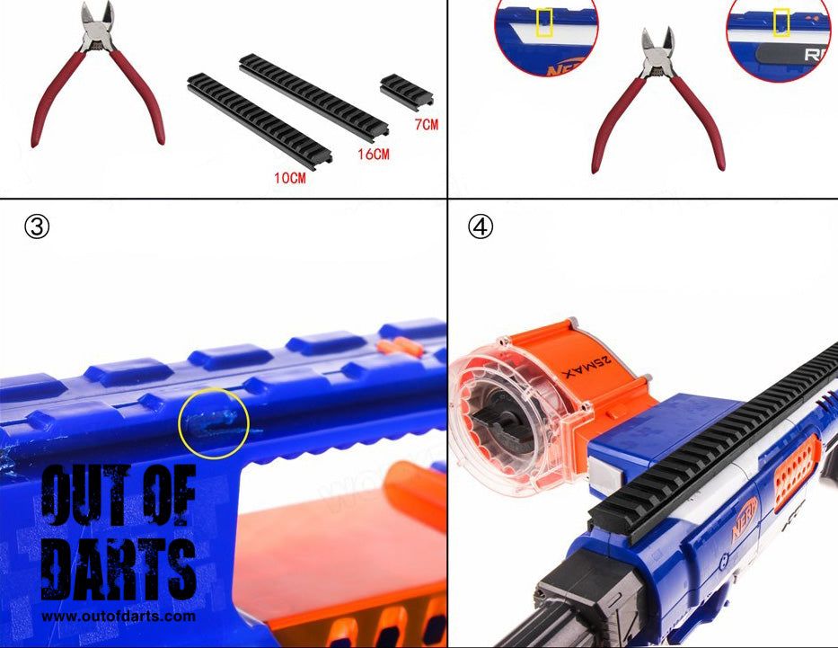 Worker Picatinny Rail Set for Nerf Elite Rampage CLOSEOUT
