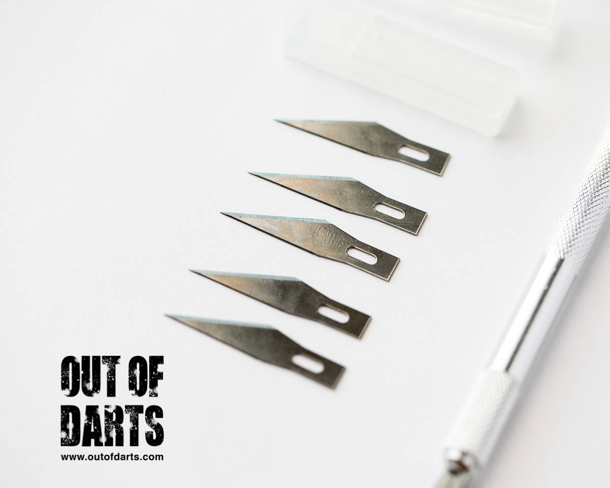 Hobby blade knife (Like x-acto) with 6 blades