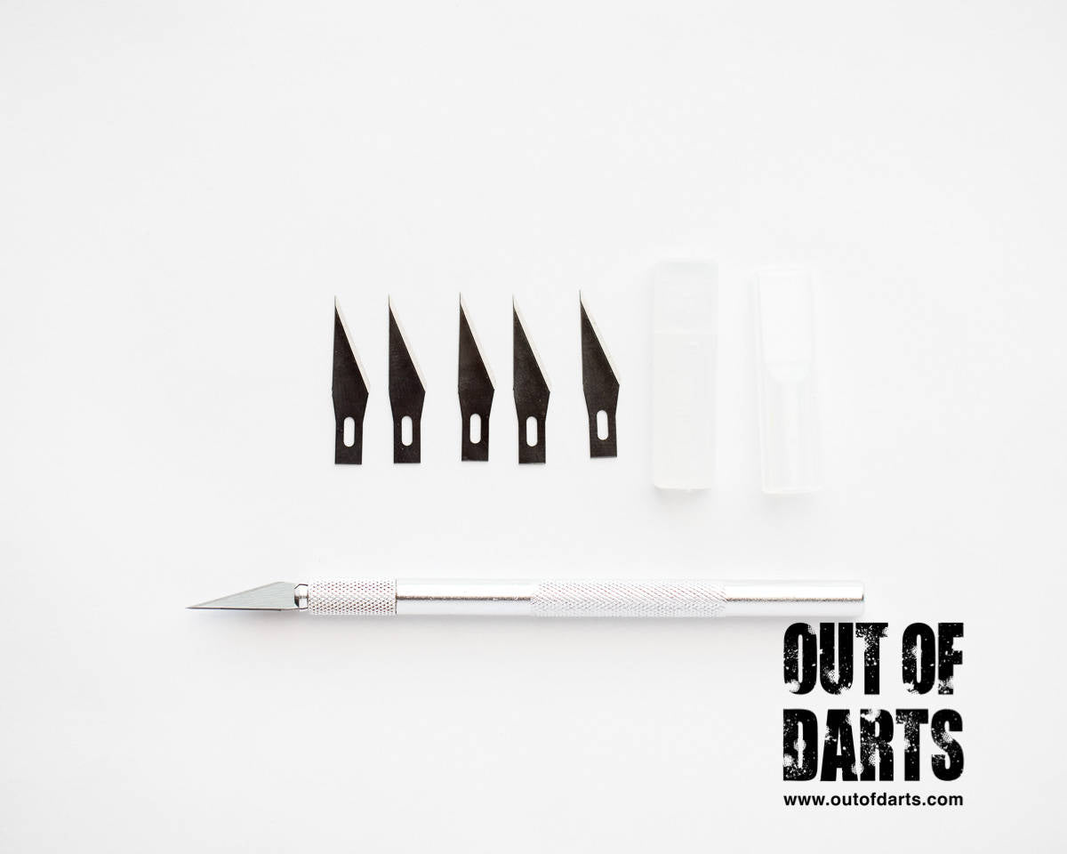 Hobby blade knife (Like x-acto) with 6 blades