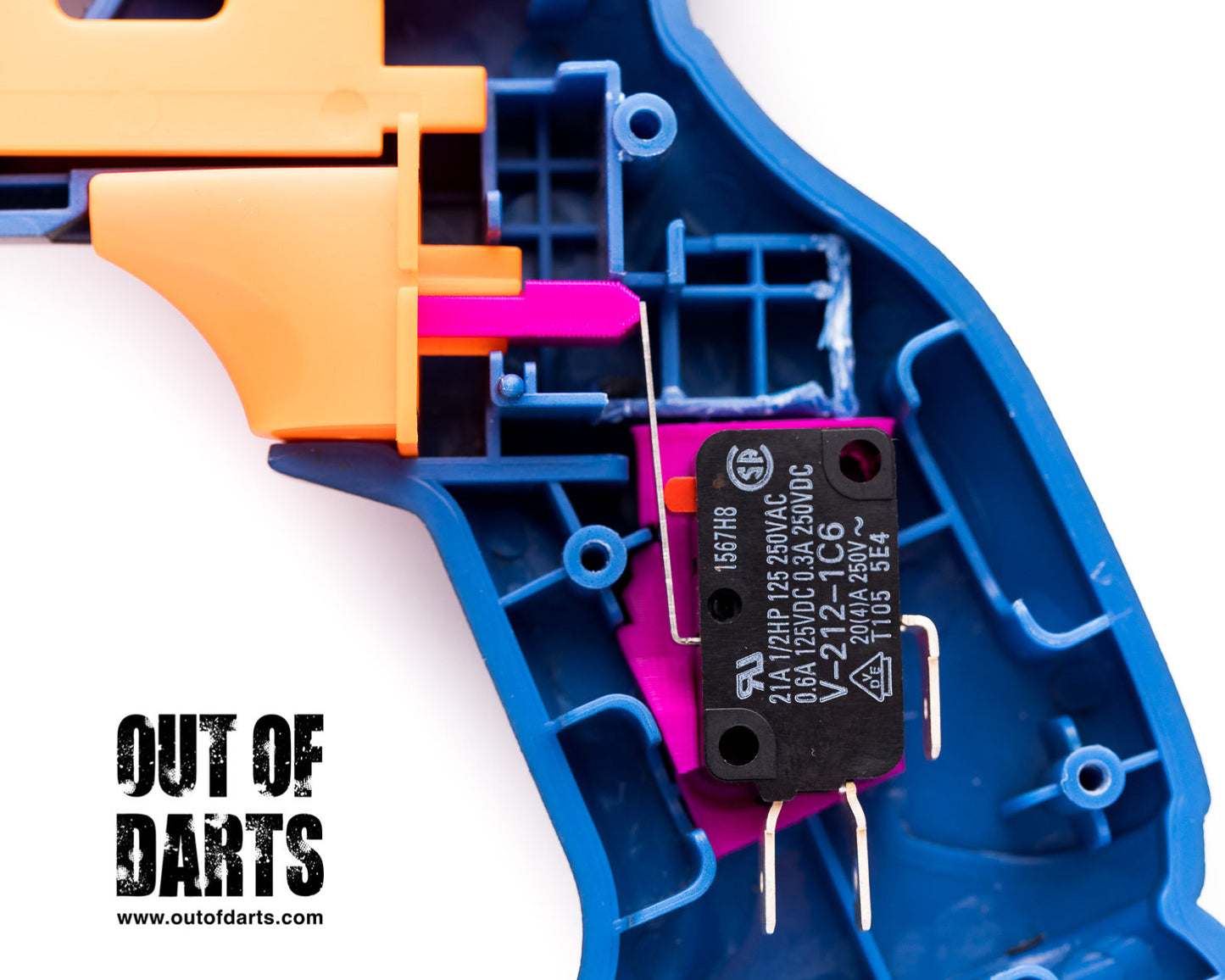 Nemesis Rev Switch mounting plate 3d printed (Ideal Rev switch placement)