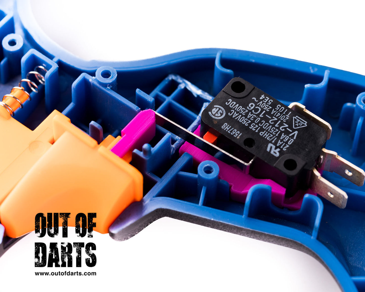 Nemesis Rev Switch mounting plate 3d printed (Ideal Rev switch placement)