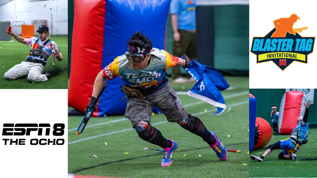 Blaster Tag Invitational on ESPN8 The Ocho: Competitive nerf and foam-flinging hits the big stage