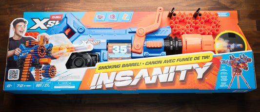 X-Shot Insanity Smoking Barrel Gatling Blaster - NEW IN BOX
