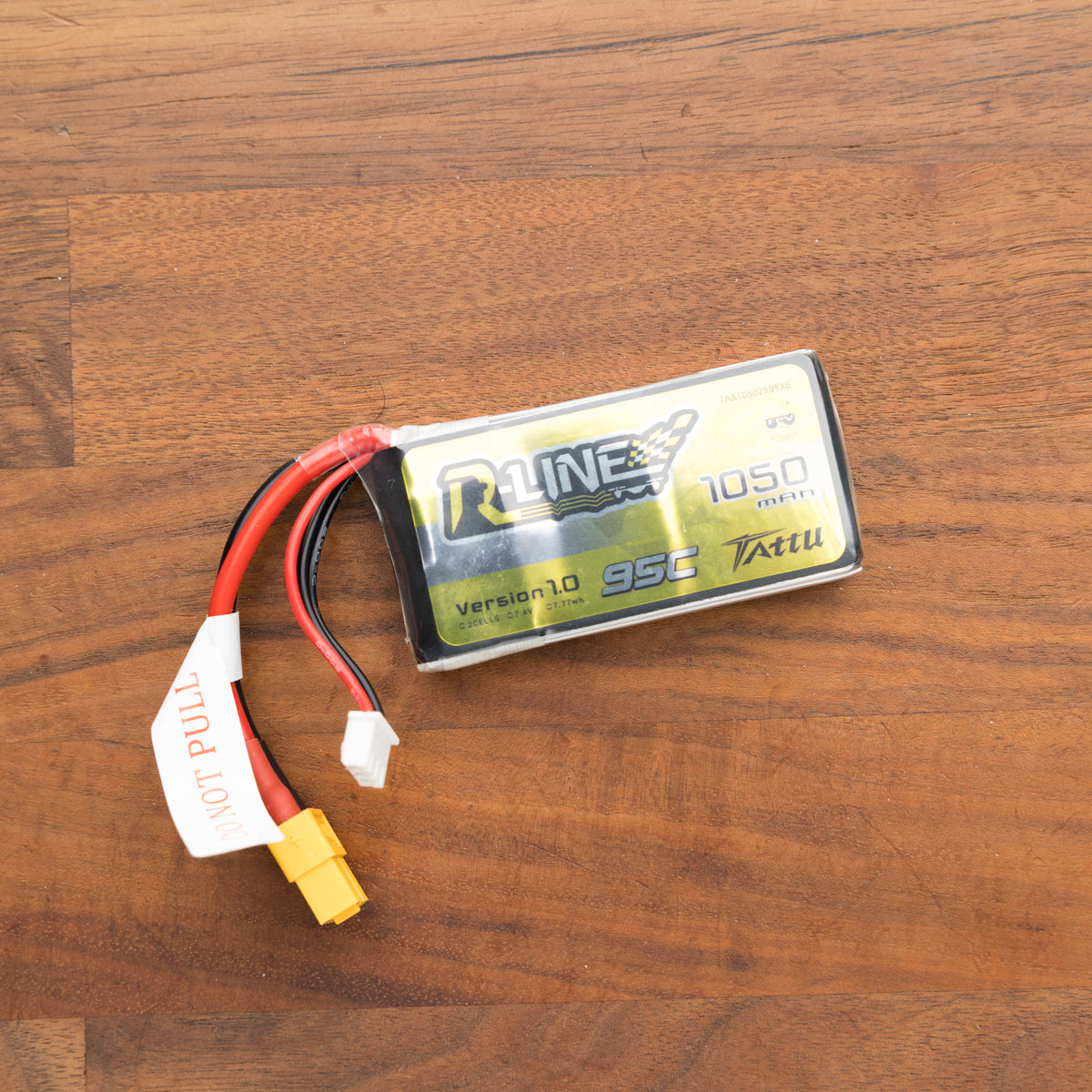 USED - Tattu R-line 1050mAh 2S 95C LiPo (XT60)