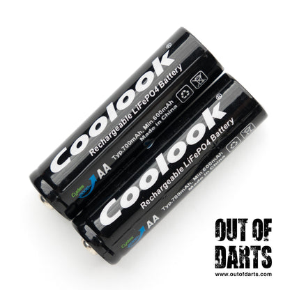 Coolook LFP 14500 battery 2-pack (AA sized Lithium rechargeable)