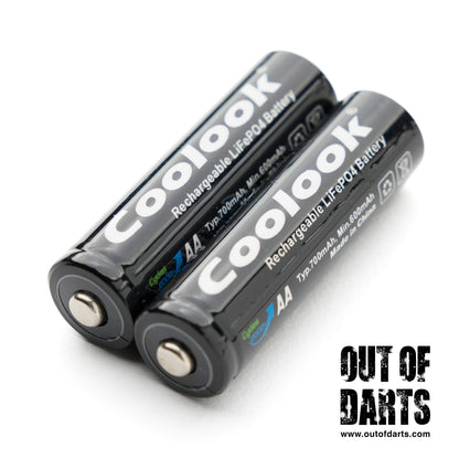 Coolook LFP 14500 battery 2-pack (AA sized Lithium rechargeable)