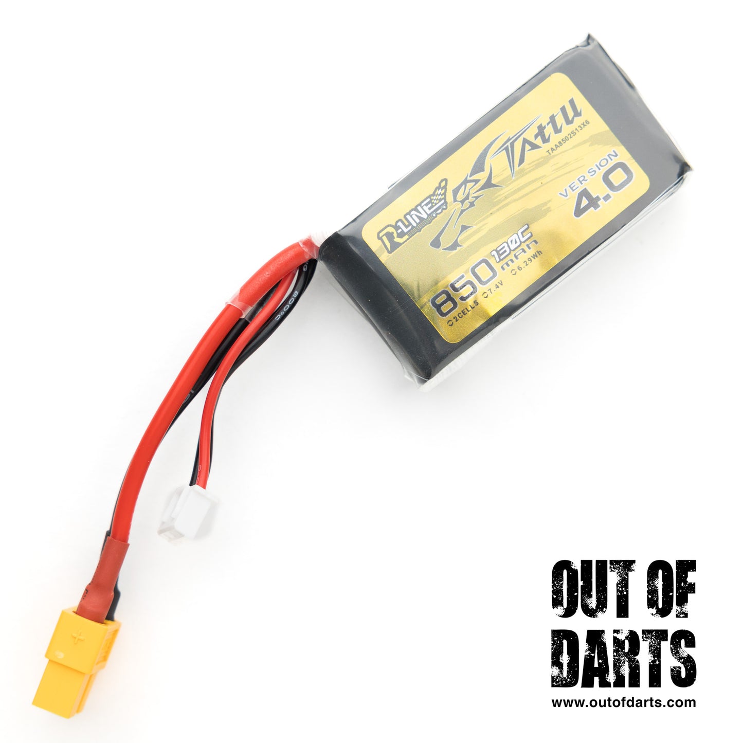 Tattu 850 mAh 130C 2s LiPo