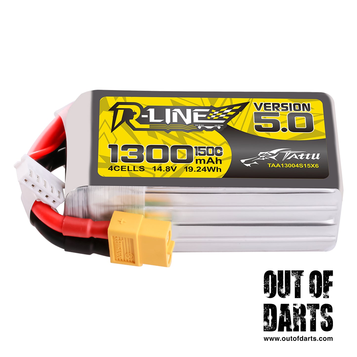Tattu R-line 1300mAh 4S 150C LiPo (XT60) For Vesper