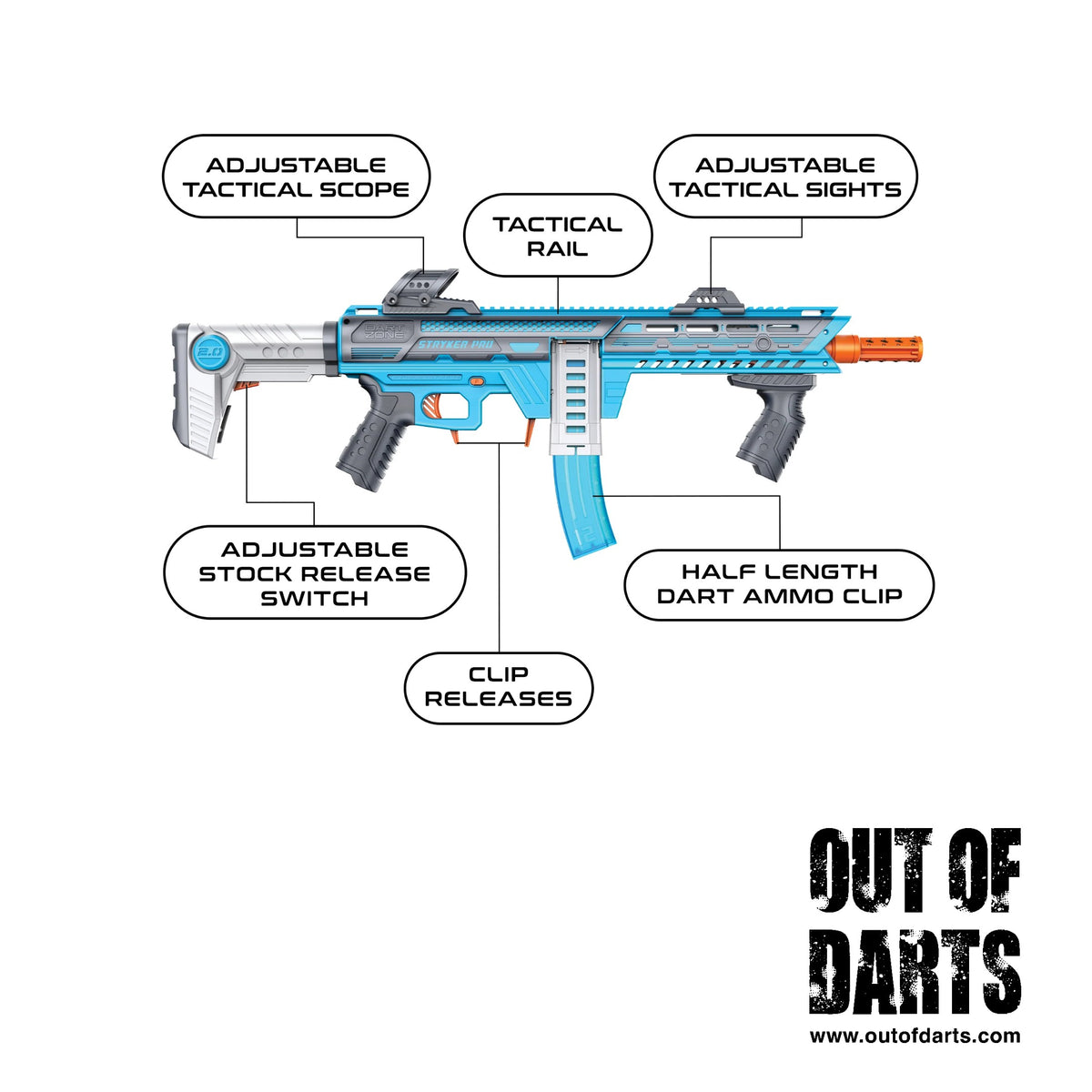 Dart Zone Max Nitroshot+ Stryker 2.0 Blaster