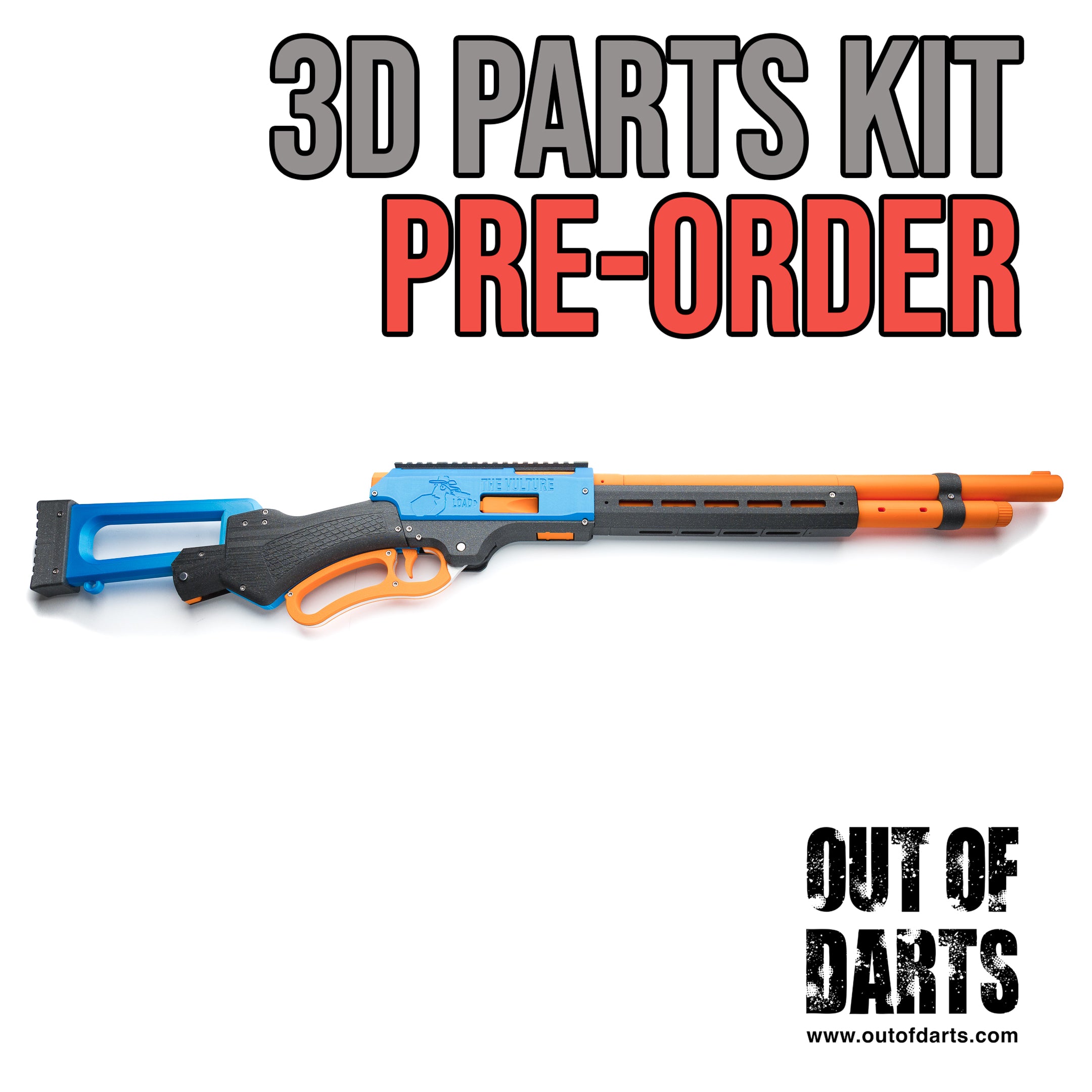 MHP Vulture Lever-Action Blaster 3D Parts Hardware Kit | Out of Darts