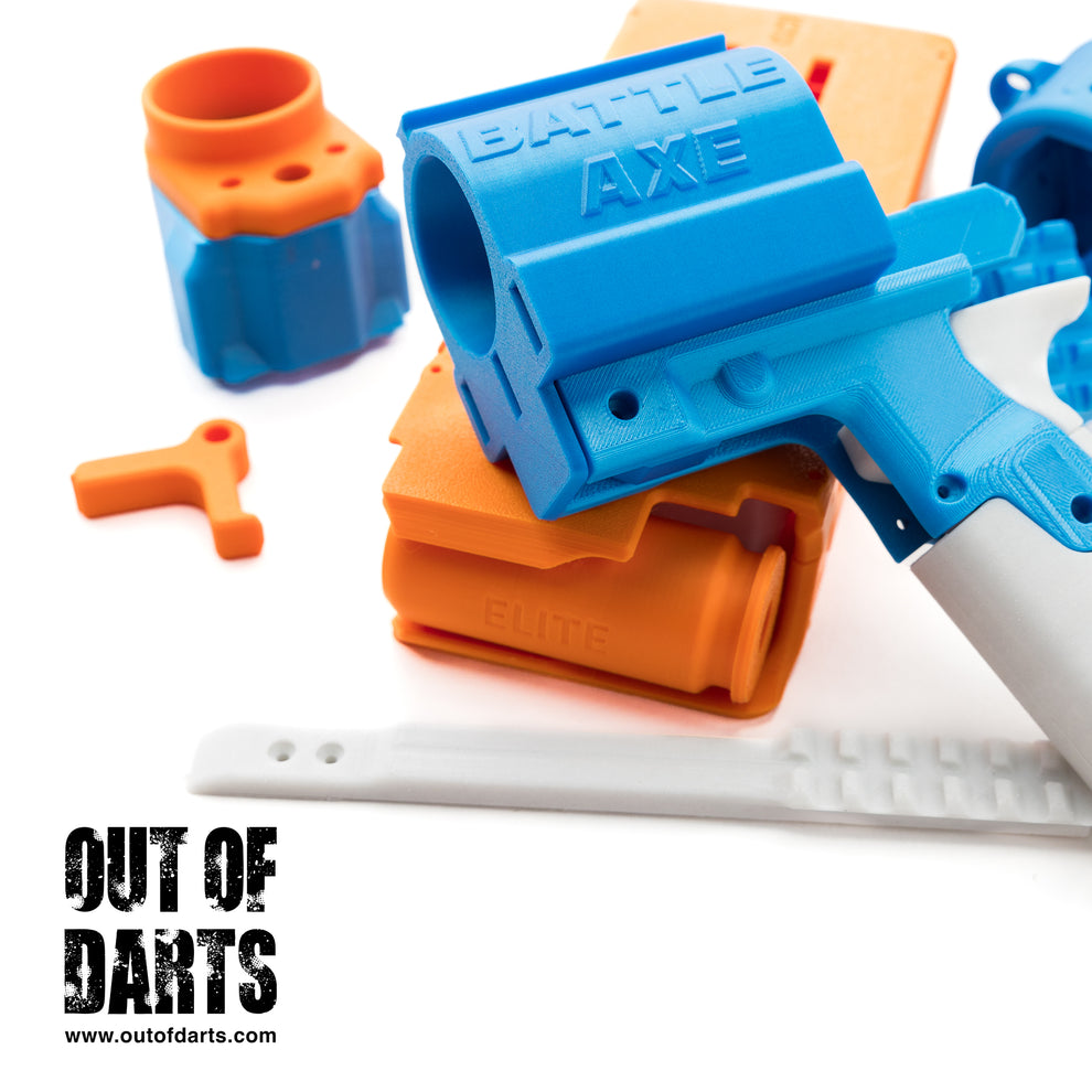 Sillybutts Battle Axe 3D Parts + Hardware Kit – Out of Darts