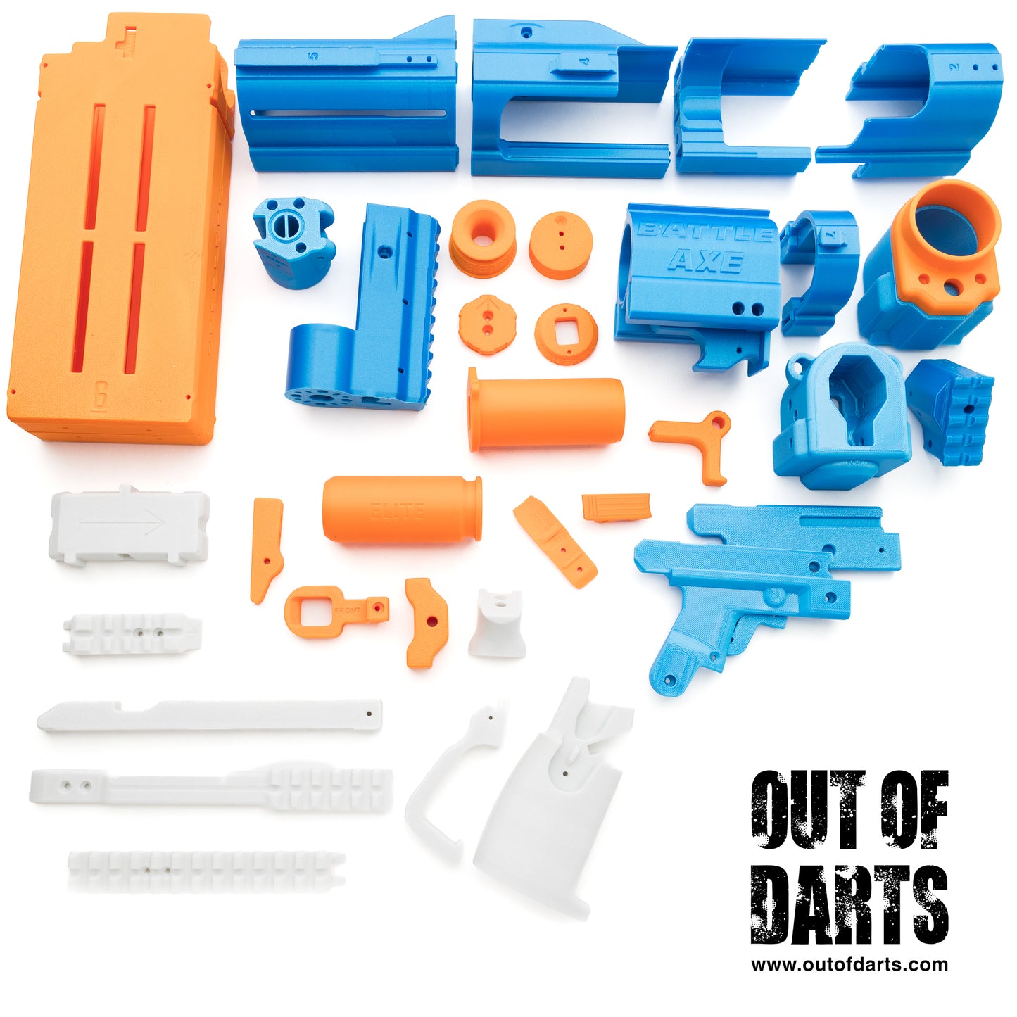 Sillybutts Battle Axe 3D Parts + Hardware Kit