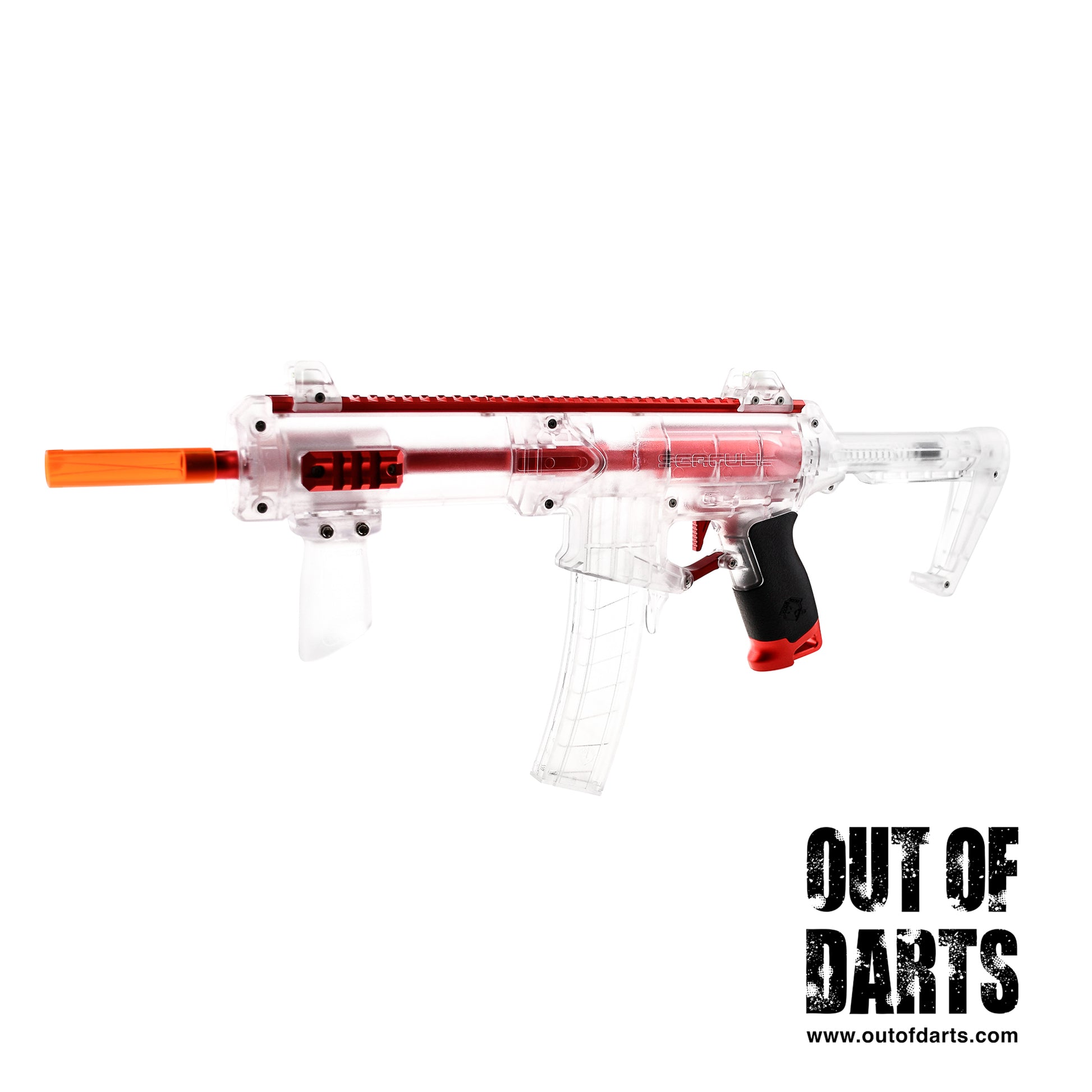 Worker Seagull Clear Edition CQB Blaster - Mag-Fed Springer Sniper Out of Darts Worker Seagull Clear Edition CQB Blaster - Mag-Fed Springer Sniper Out of Darts