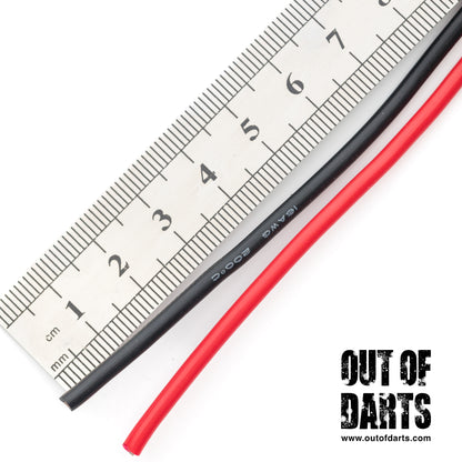 Silicone Hobby Wire Red/Black Pair