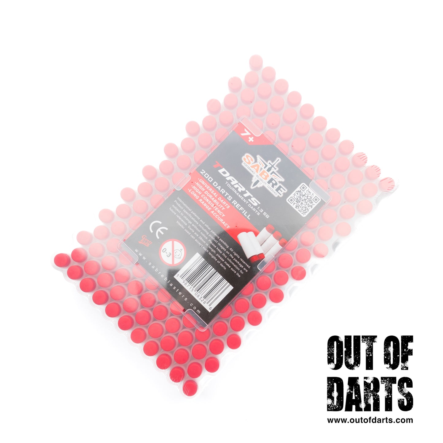 Sabre T-Darts Heavyweight Short Darts 200-pack (1.3g)