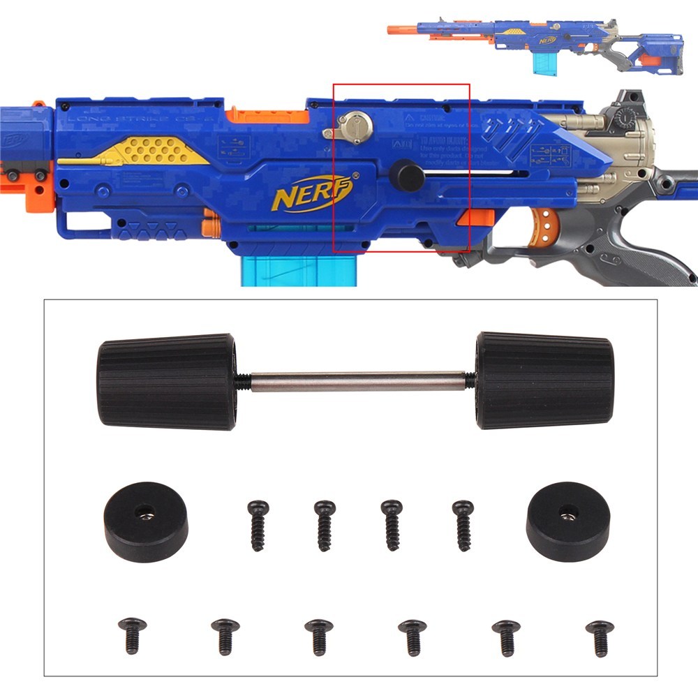 Nerf n-strike Long Strike cs-6 rifle Toy Dart Shotgun Foam Gun Hasbro  WORKING
