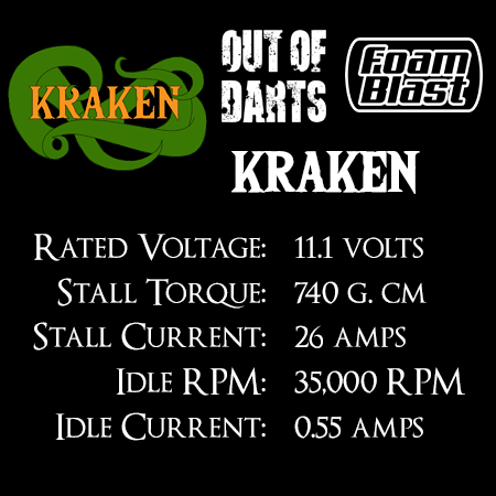 Nerf mod OOD Kraken 130 3s Neo Motor for Nerf Blasters - Out of Darts