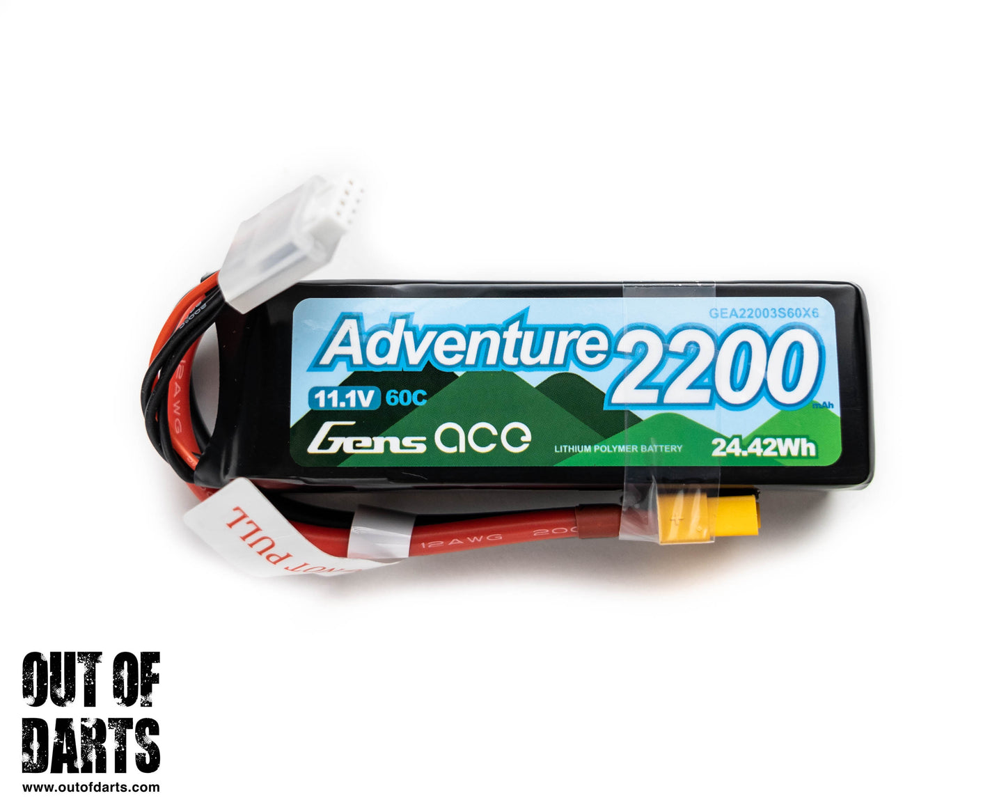 Gens Ace Adventure 3S 2200mAh 60C Lipo Pack (XT60)