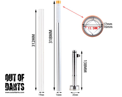 Worker Short Dart Upgrade Tube Kit for Longshot CS-12 (Multiple Length Options) CLOSEOUT