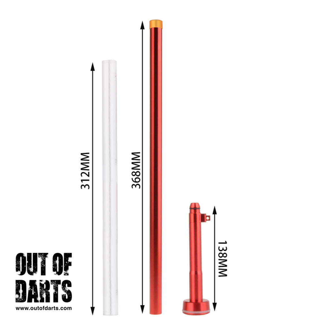 Worker Short Dart Tube Kit for Longshot / Terminator (Two Color Options) CLOSEOUT