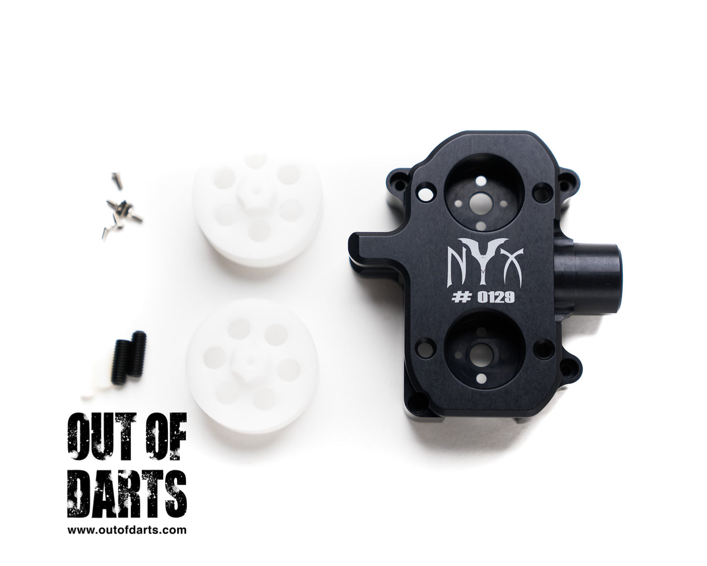 Nerf mod NYX Flywheel Cage and Wheel Set by Lord Drac - Out of Darts