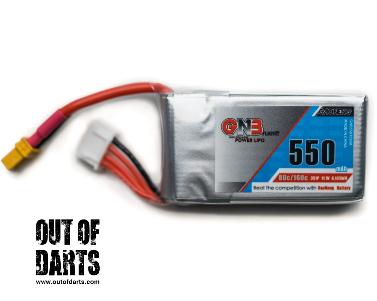 GNB Worker 3s 550mAh LiPo pack (XT-30)