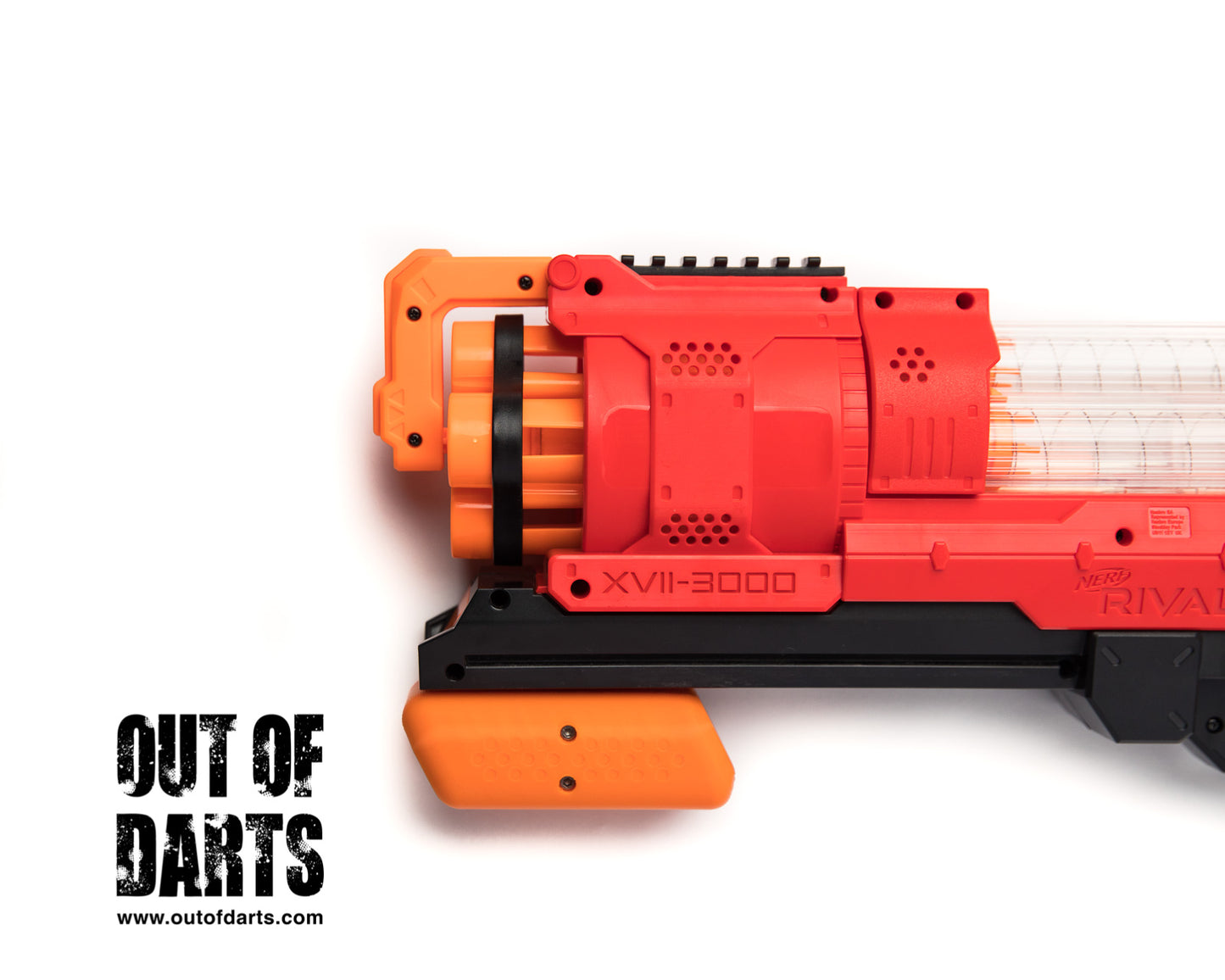 Nerf mod Nerf Artemis "Shotgun" Style Grip 3d Printed - Out of Darts