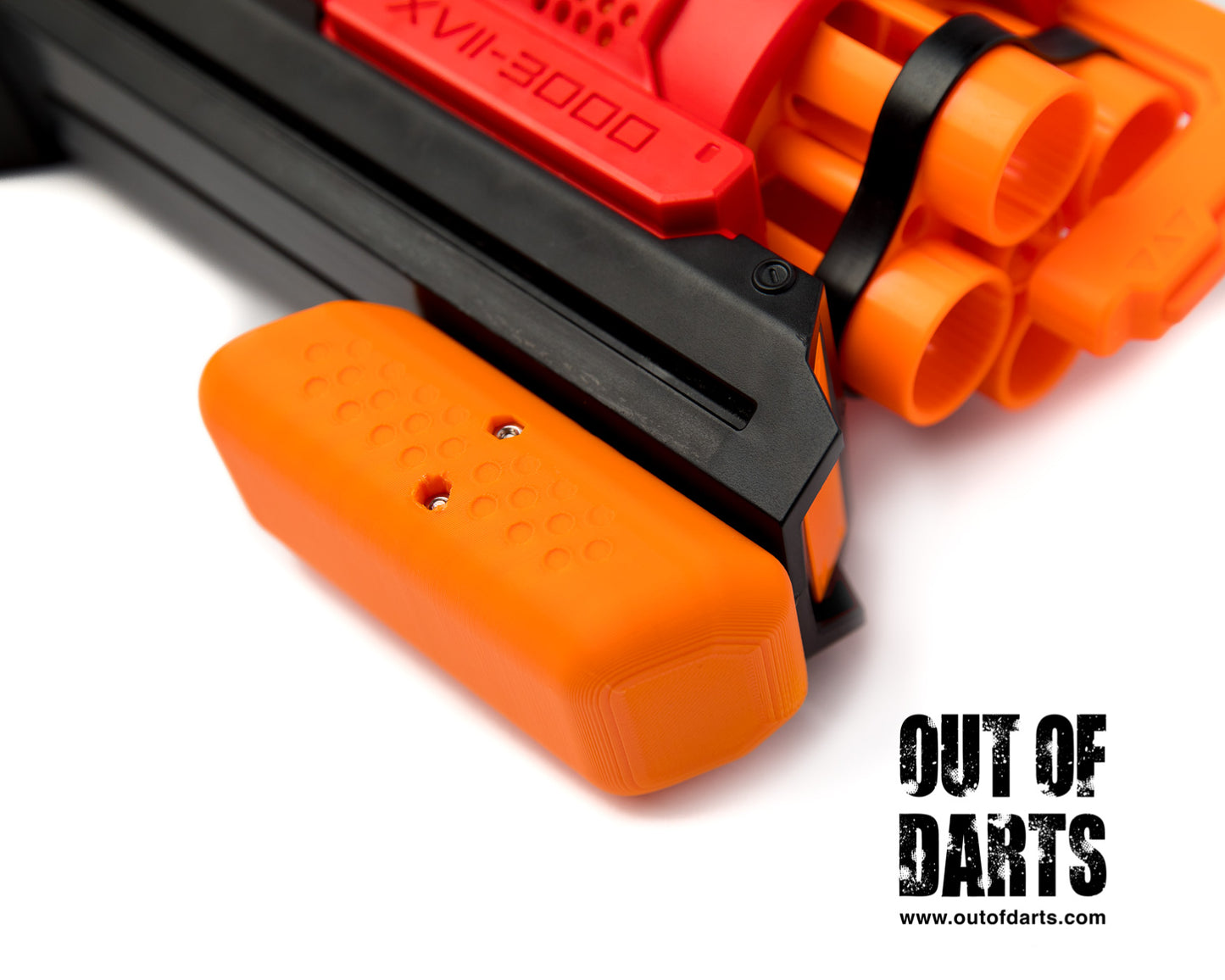 Nerf mod Nerf Artemis "Shotgun" Style Grip 3d Printed - Out of Darts