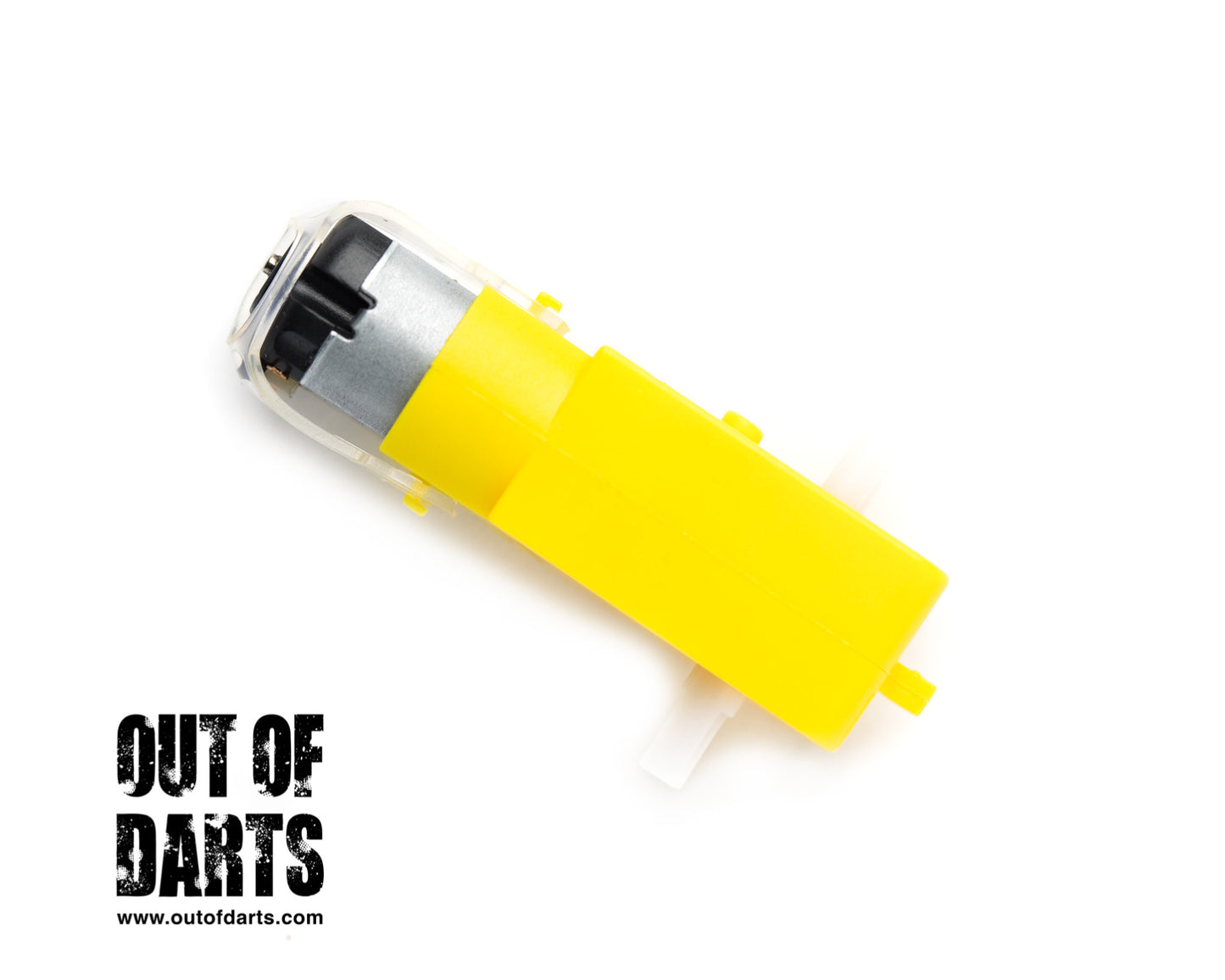 Nerf mod Plastic gear motor Yellow 3-6V Dual axis (works on 12v for light duty) - Out of Darts