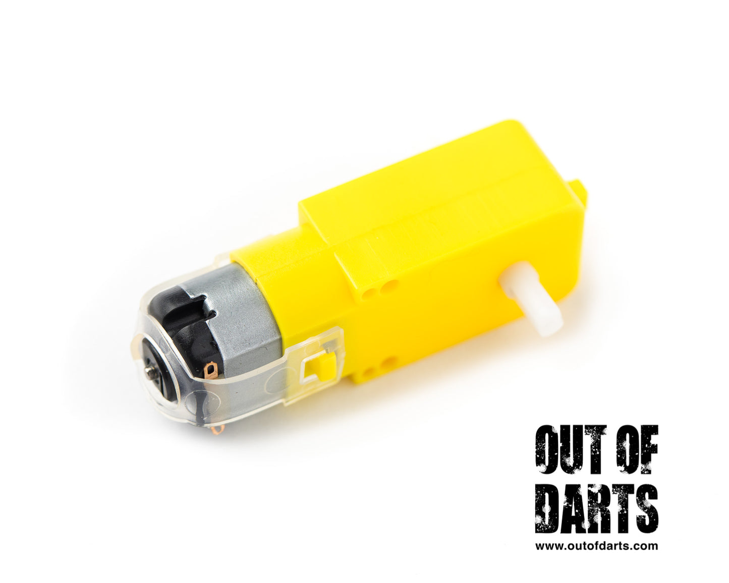 Nerf mod Plastic gear motor Yellow 3-6V Dual axis (works on 12v for light duty) - Out of Darts