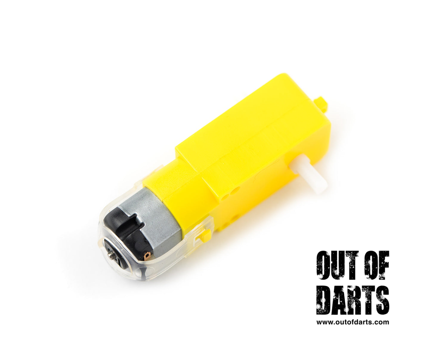 Nerf mod Plastic gear motor Yellow 3-6V Dual axis (works on 12v for light duty) - Out of Darts