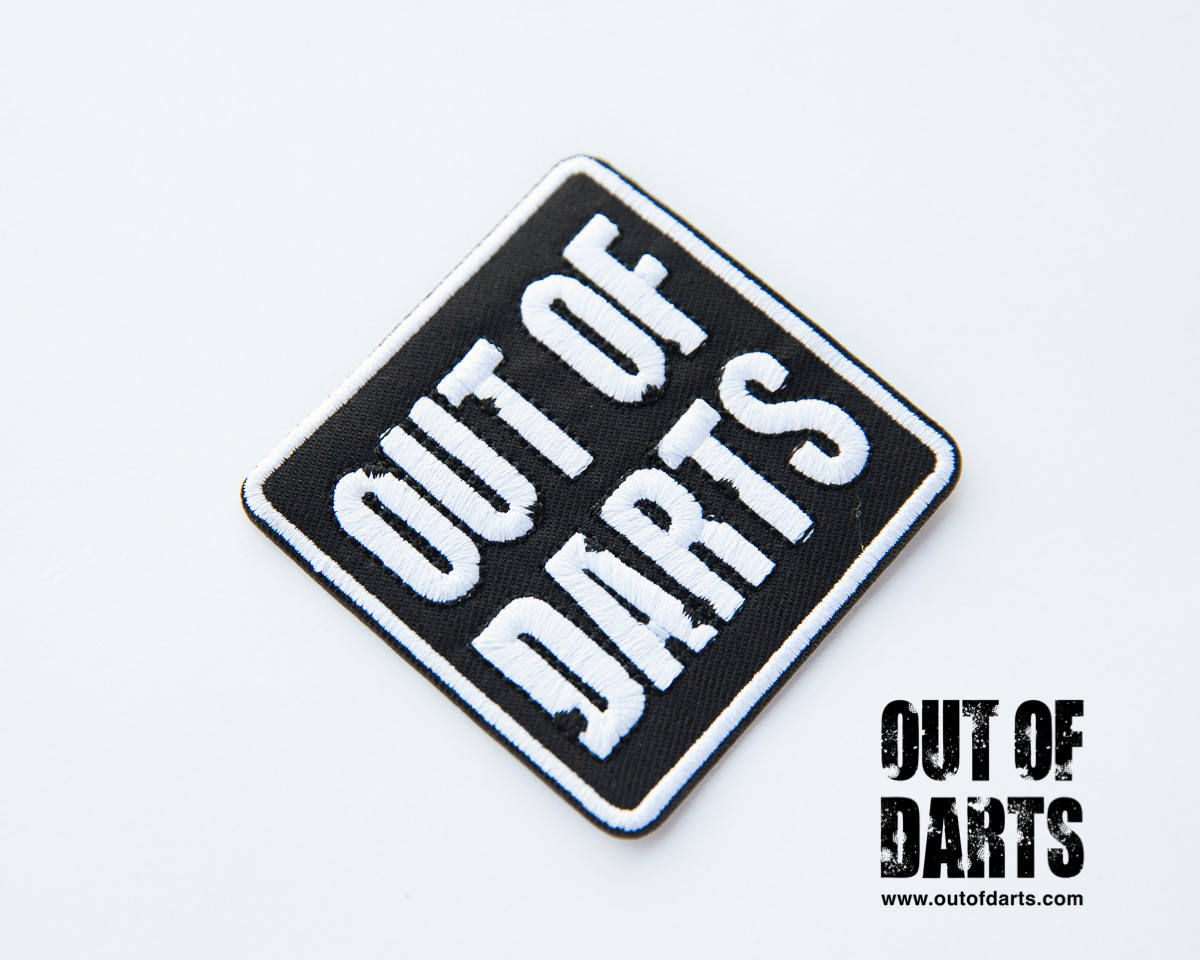 Out of Darts 2017 hook & Loop logo patch