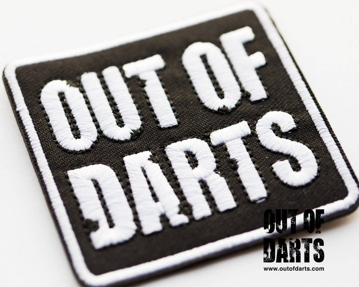 Out of Darts 2017 hook & Loop logo patch